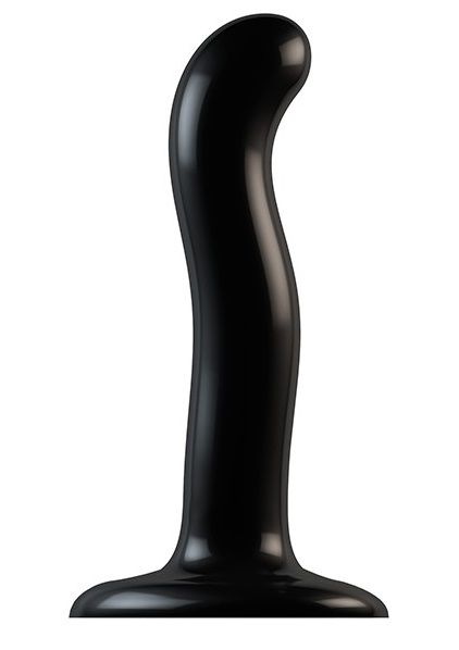 Черный фаллоимитатор-насадка Strap-On-Me P G spot Dildo size S - 16,4 см. - Strap-on-me - купить с доставкой в Якутске