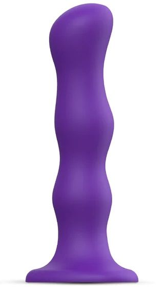 Фиолетовая насадка Strap-On-Me Dildo Geisha Balls size M - Strap-on-me - купить с доставкой в Якутске
