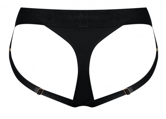 Черные трусики для насадок Heroine Lingerie Harness - size L - Strap-on-me - купить с доставкой в Якутске