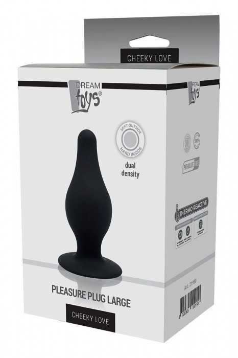 Черный анальный стимулятор DUAL DENSITY PLEASURE PLUG L - 10,2 см. - Dream Toys