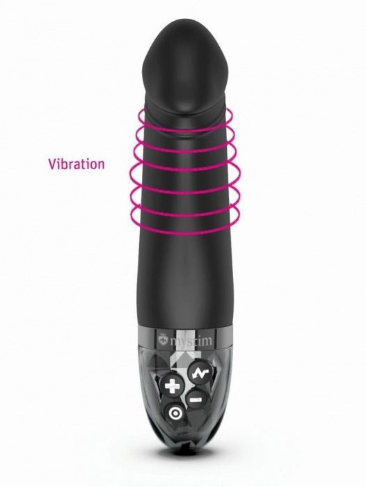 Черный вибратор с электростимуляцией Real Deal Neal - 16,5 см. - MyStim - купить с доставкой в Якутске