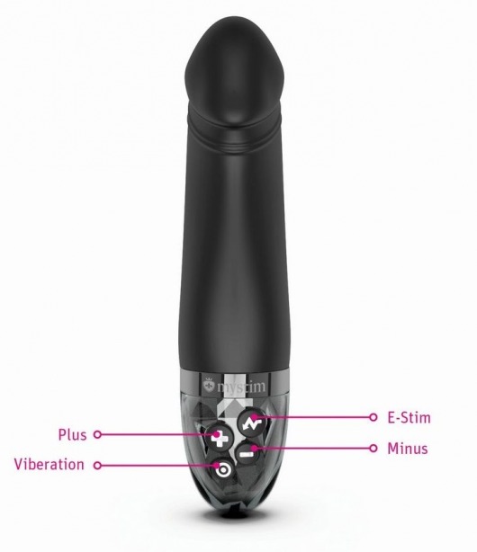 Черный вибратор с электростимуляцией Real Deal Neal - 16,5 см. - MyStim - купить с доставкой в Якутске