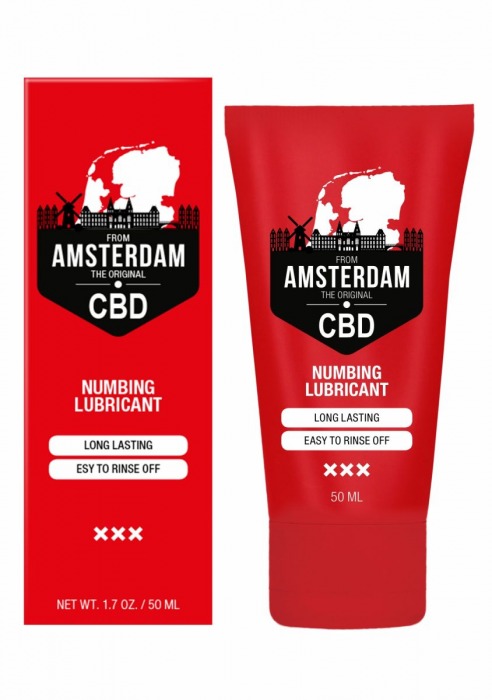 Пролонгирующий лубрикант Numbing CBD from Amsterdam - 50 мл. - Shots Media BV - купить с доставкой в Якутске