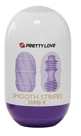 Сиреневый мастурбатор-яйцо Smooth Stripes - Baile - в Якутске купить с доставкой
