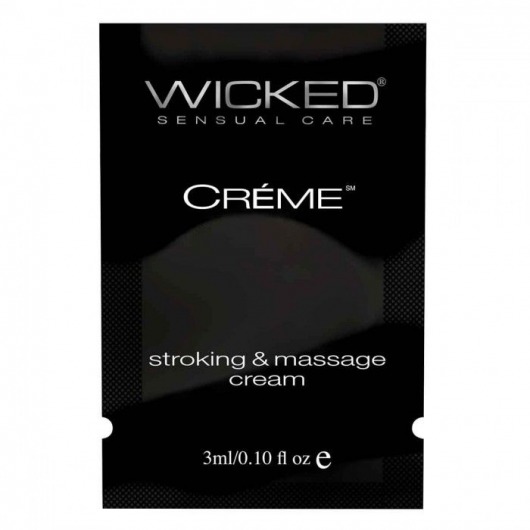 Крем для массажа и мастурбации Wicked Stroking and Massage Creme - 3 мл. - Wicked - купить с доставкой в Якутске