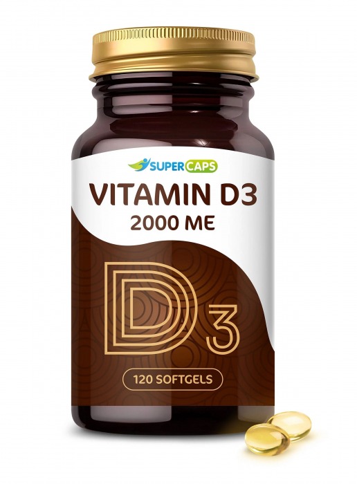 Пищевая добавка SuperCaps VITAMIN D3 2000 ME - 120 капсул - SuperCaps - купить с доставкой в Якутске