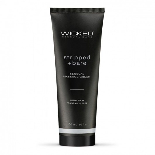 Массажный легкий крем WICKED Stripped plus Bare - 120 мл. - Wicked - купить с доставкой в Якутске