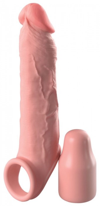 Телесная насадка-удлинитель 2 Inch Silicone X-tension with Strap - 20,3 см. - Pipedream - в Якутске купить с доставкой