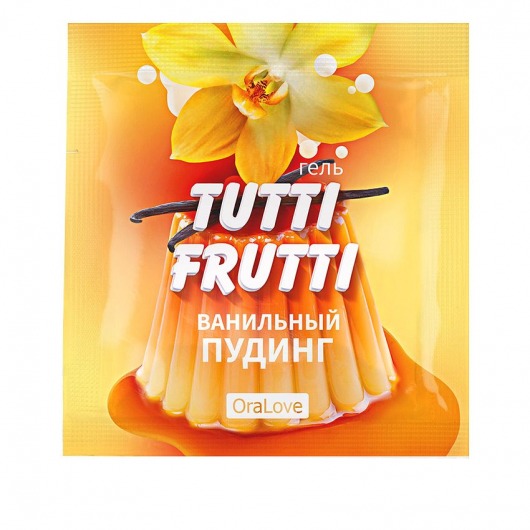 Пробник гель-смазки Tutti-frutti со вкусом ванильного пудинга - 4 гр. - Биоритм - купить с доставкой в Якутске