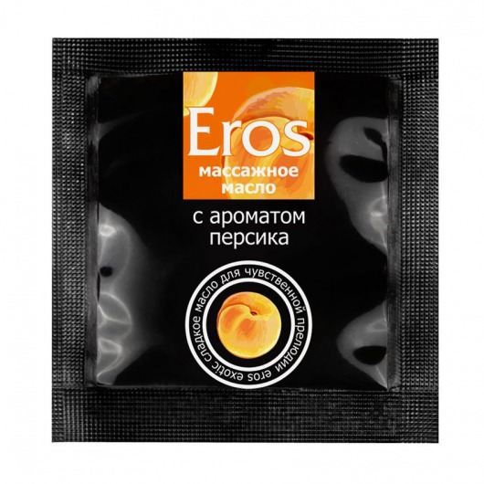 Саше массажного масла Eros exotic с ароматом персика - 4 гр. - Биоритм - купить с доставкой в Якутске