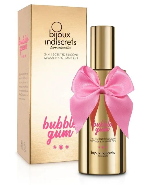 Гель с ароматом жвачки Bubblegum 2-in-1 Scented Silicone Massage And Intimate Gel - 100 мл. - Bijoux Indiscrets - купить с доставкой в Якутске