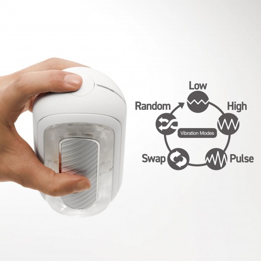 Белый мастурбатор Tenga Flip Zero Gravity с вибрацией - Tenga - в Якутске купить с доставкой