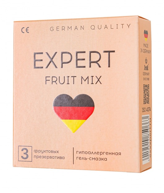 Ароматизированные презервативы EXPERT Fruit Mix - 3 шт. - Expert - купить с доставкой в Якутске