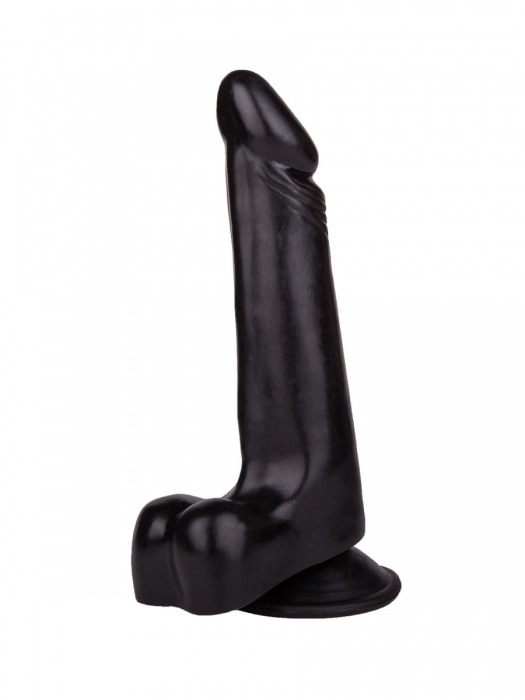 Чёрный фаллоимитатор с вытянутой головкой - 17,8 см. - LOVETOY (А-Полимер)