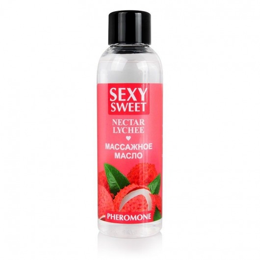 Массажное масло Sexy Sweet Nectar Lychee с феромонами и ароматом личи - 75 мл. - Биоритм - купить с доставкой в Якутске