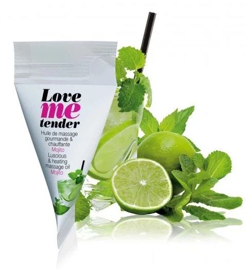 Съедобное согревающее массажное масло Love Me Tender Mojito с ароматом мохито - 10 мл. - Love to Love - купить с доставкой в Якутске