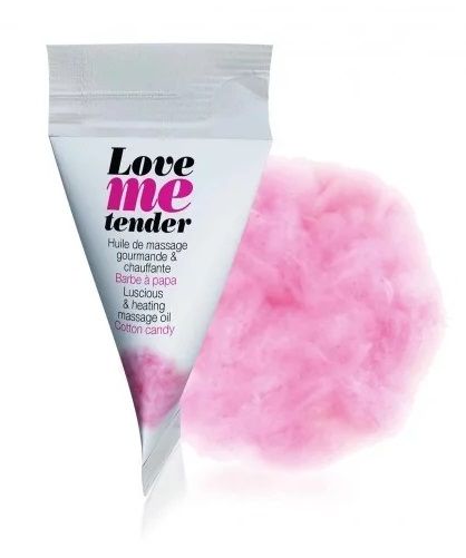 Съедобное согревающее массажное масло Love Me Tender Cotton Candy с ароматом сладкой ваты - 10 мл. - Love to Love - купить с доставкой в Якутске