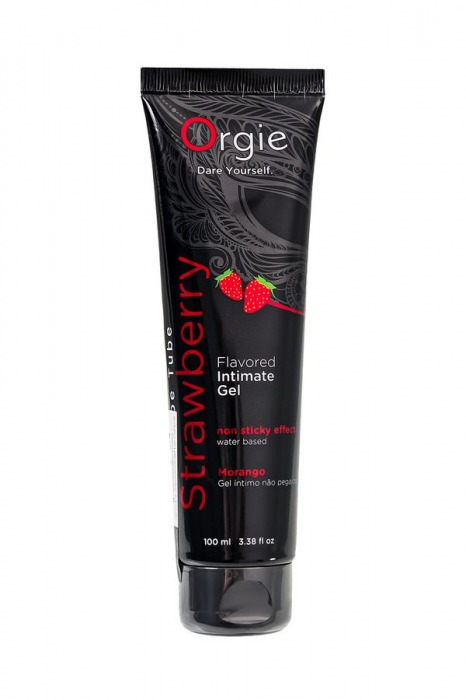 Интимный гель на водной основе Lube Tube Strawberry с клубничным вкусом - 100 мл. - ORGIE - купить с доставкой в Якутске