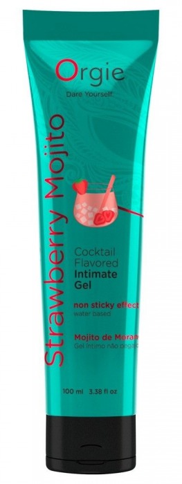 Съедобный интимный гель Orgie Lube Tube Cocktail Strawberry Mojito - 100 мл. - ORGIE - купить с доставкой в Якутске