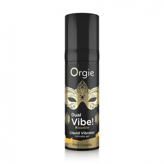 Съедобный гель Dual Vibe Pina Colada с эффектом вибрации и вкусом коктейля пина колада - 15 мл. - ORGIE - купить с доставкой в Якутске