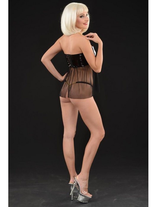 Оригинальная сорочка с wet-look лифом - La Blinque купить с доставкой