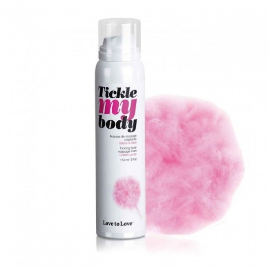 Массажная хрустящая пенка Tickle My Body Cotton Candy с ароматом сладкой ваты - 150 мл. - Love to Love - купить с доставкой в Якутске