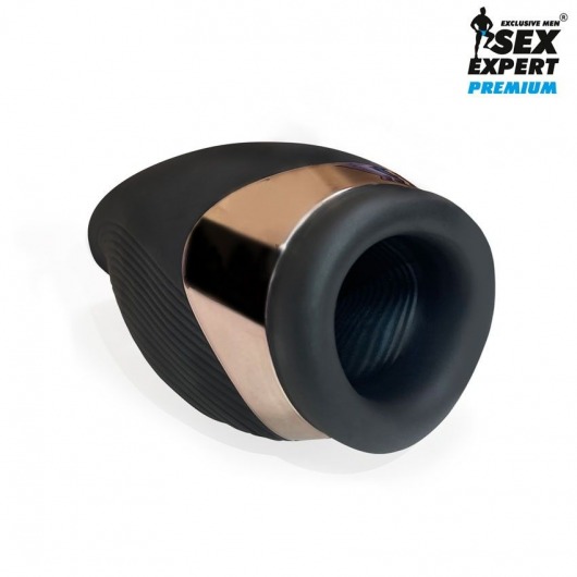 Черный вибромастурбатор Sex Expert - Sex Expert - в Якутске купить с доставкой