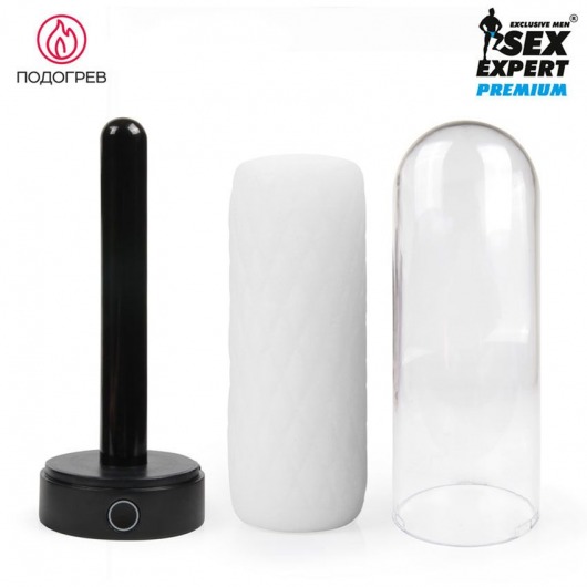 Оригинальный мастурбатор в колбе с нагревом - Sex Expert - в Якутске купить с доставкой