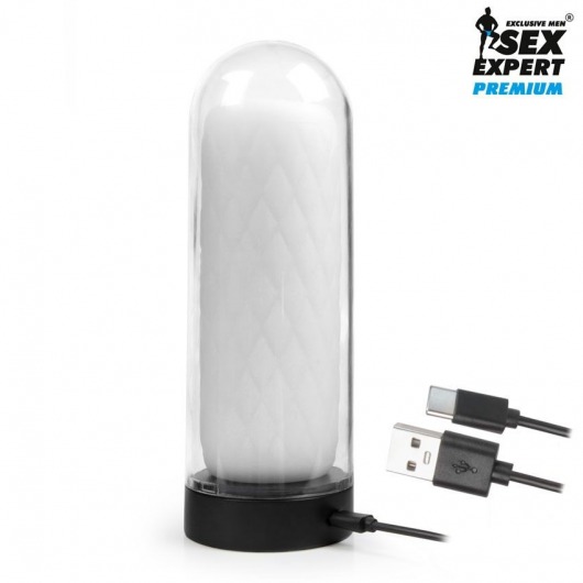 Оригинальный мастурбатор в колбе с нагревом - Sex Expert - в Якутске купить с доставкой