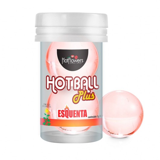 Лубрикант на масляной основе Hot Ball Plus с разогревающим эффектом (2 шарика по 3 гр.) - HotFlowers - купить с доставкой в Якутске