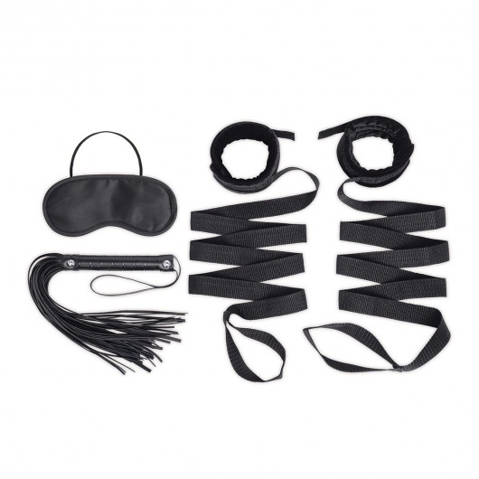 Эротический набор 4PC Bondage Bed Strap   Flogger Kit - Lux Fetish - купить с доставкой в Якутске