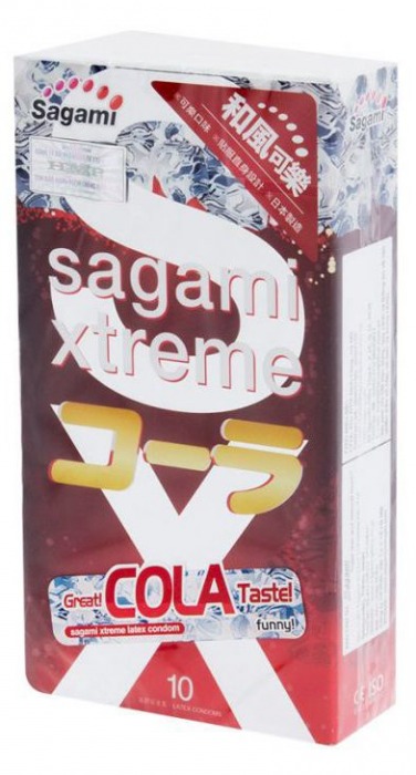Ароматизированные презервативы Sagami Xtreme COLA - 10 шт. - Sagami - купить с доставкой в Якутске