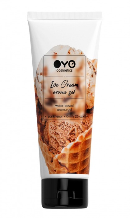 Лубрикант на водной основе OYO Aroma Gel Ice Cream с ароматом пломбира - 75 мл. - OYO - купить с доставкой в Якутске