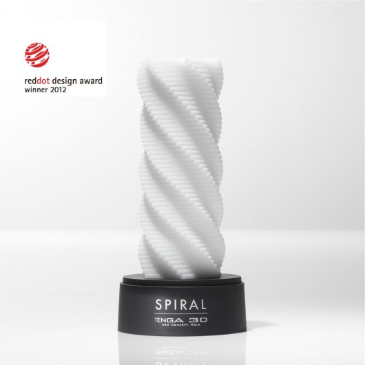 Белый 3D мастурбатор SPIRAL - Tenga - в Якутске купить с доставкой