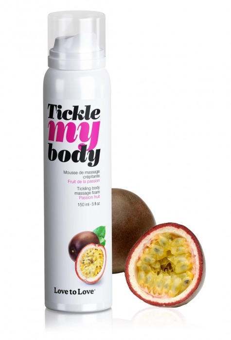 Массажная хрустящая пенка Tickle my body с ароматом маракуйи - 150 мл. - Love to Love - купить с доставкой в Якутске