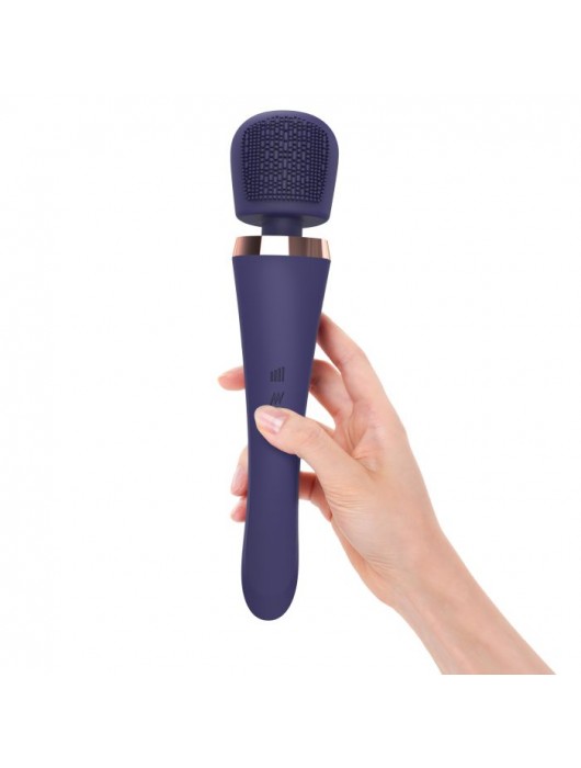 Темно-синий вибромассажёр Brush Crush - Love to Love