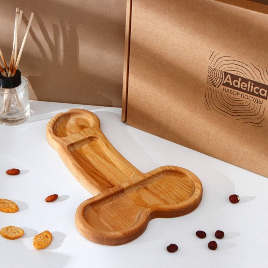 Деревянное блюдо для подачи в форме члена (32,5 х 20 х 1,7 см) - Сима-Ленд - купить с доставкой в Якутске