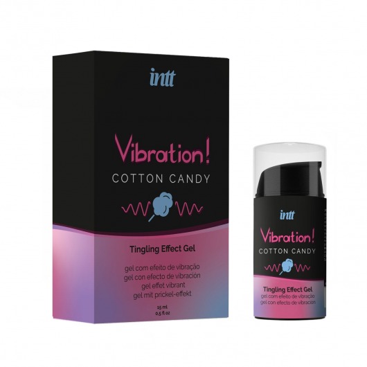 Жидкий вибратор Vibration Cotton Candy с ароматом сахарной ваты - 15 мл. - INTT - купить с доставкой в Якутске