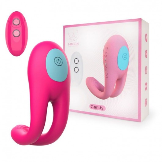 Розовое виброкольцо с пультом ДУ - I-MOON - в Якутске купить с доставкой Розовое виброкольцо с пультом ДУ - I-MOON - в Якутске купить с доставкой