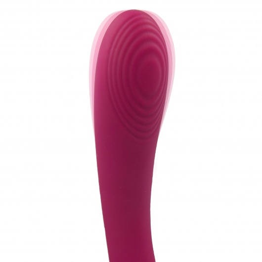 Бордовый двусторонний стимулятор Aster - 28,2 см. - HOT planet