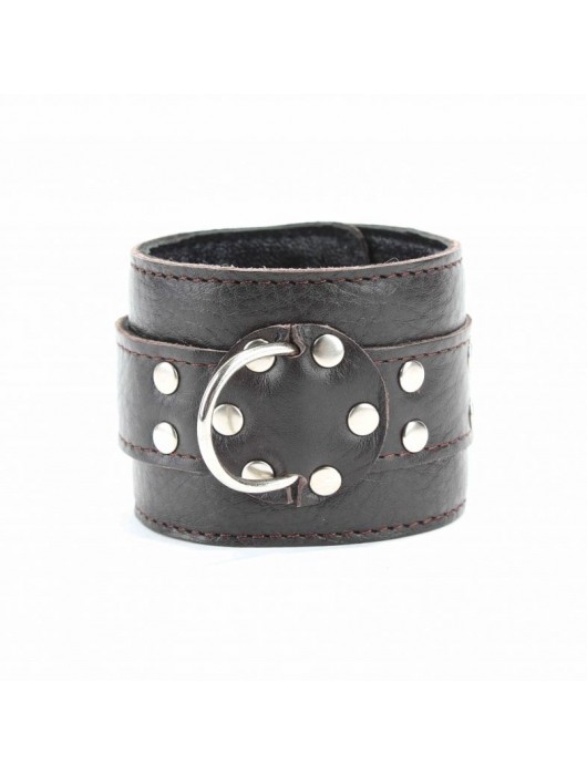 Коричневые оковы из мягкой кожи на металлической цепочке - БДСМ Арсенал - купить с доставкой в Якутске