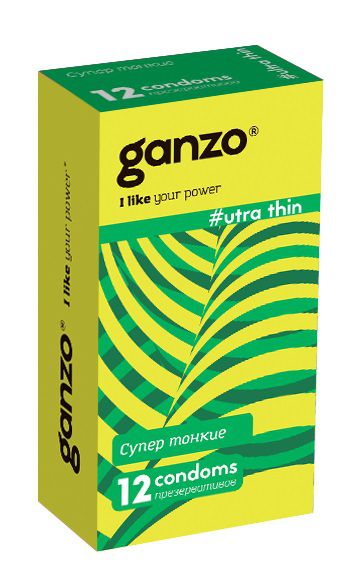 Ультратонкие презервативы Ganzo Ultra thin - 12 шт. - Ganzo - купить с доставкой в Якутске