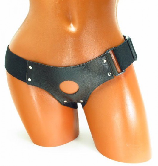 Трусики для страпона коричневого цвета - БДСМ Арсенал - купить с доставкой в Якутске