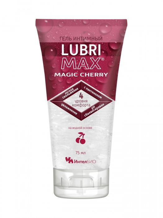 Интимный гель-смазка на водной основе Lubrimax Magic Cherry - 75 мл. - ИнтелБИО - купить с доставкой в Якутске