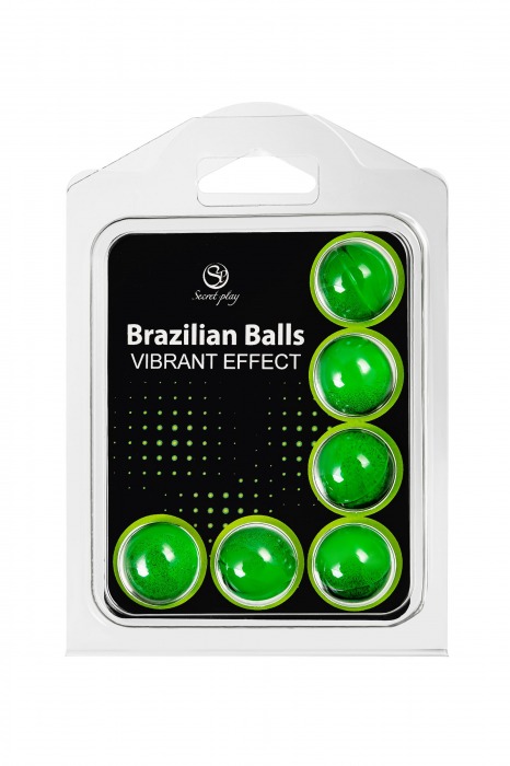 Набор из 6 шариков с массажным маслом Brazilian Balls с эффектом вибрации - Secret Play - купить с доставкой в Якутске