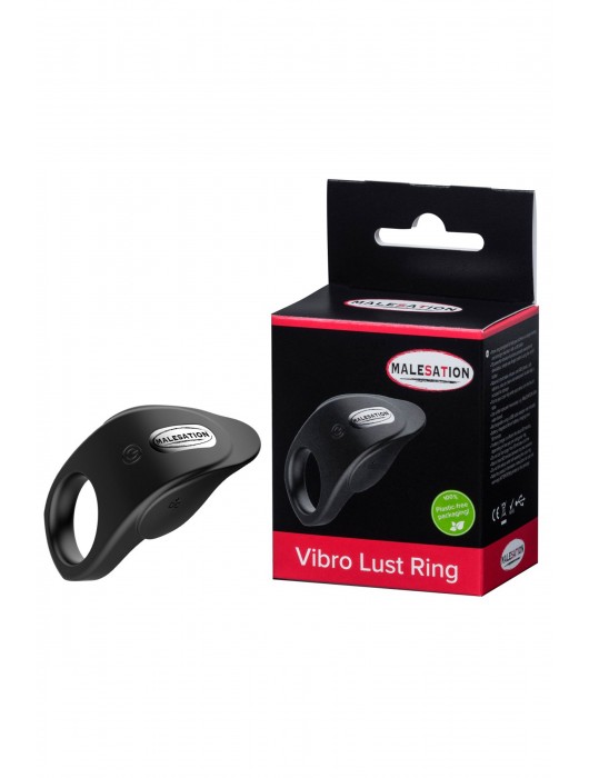 Черное эрекционное виброкольцо Vibro Lust Ring - MALESATION - в Якутске купить с доставкой