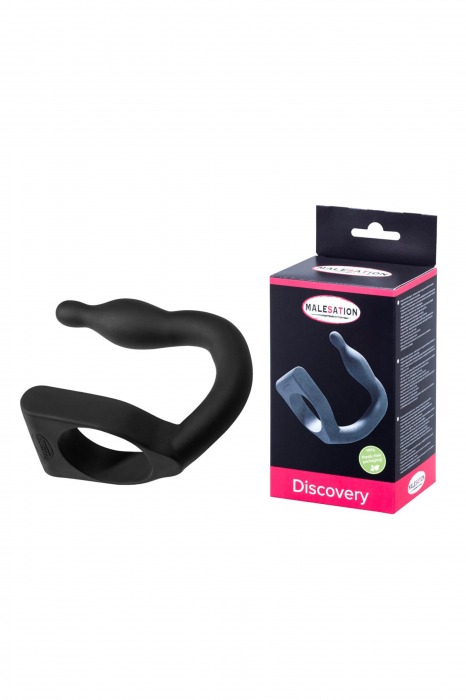 Эрекционное кольцо с вибровтулкой Discovery - MALESATION - в Якутске купить с доставкой