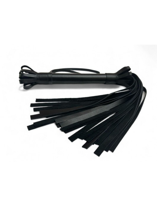 Черная кожаная плеть King Arsenal - 44 см. - БДСМ Арсенал - купить с доставкой в Якутске