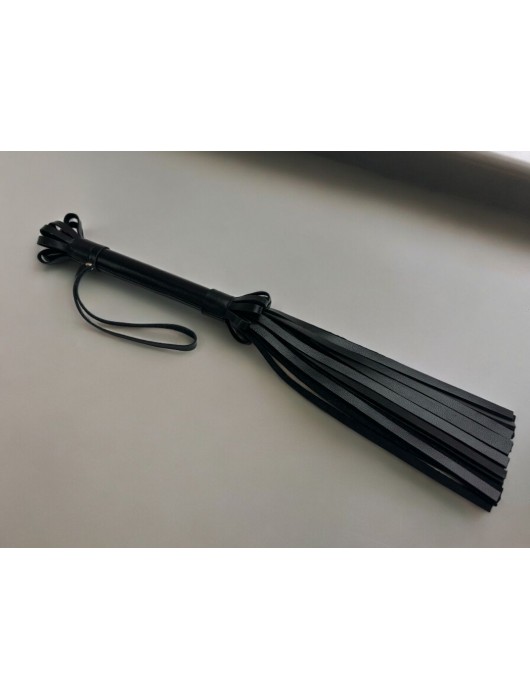 Черная кожаная плеть King Arsenal - 44 см. - БДСМ Арсенал - купить с доставкой в Якутске