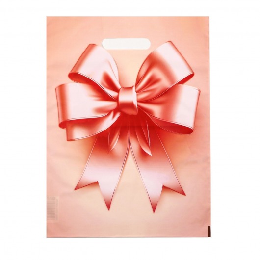 Пакет с принтом в виде банта с вырубной ручкой (30х40 см) - Сима-Ленд - купить с доставкой в Якутске